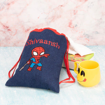 Spiderman drawstring bag