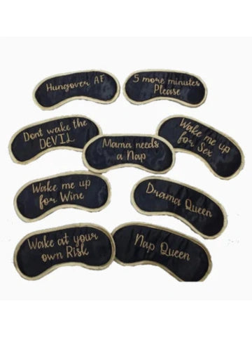 Black and gold eyemask