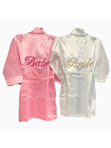 Satin robe