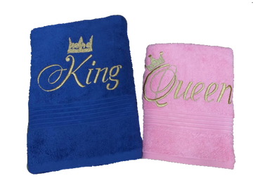 King queen towel set