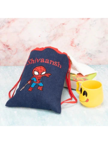 Spiderman drawstring bag